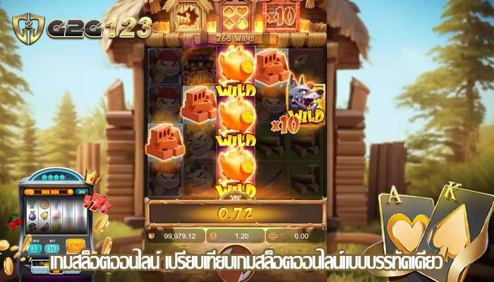 เกมสล็อตออนไลน์ เปรียบเทียบเกมสล็อตออนไลน์แบบบรรทัดเดียว